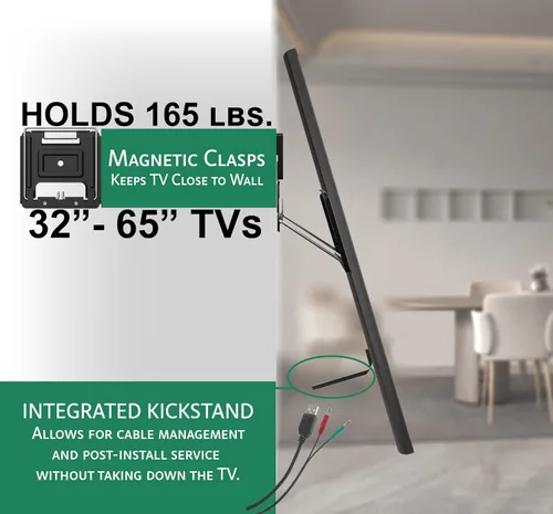 Vista 3 de ynVISION.Design Soporte de pared para TV ultra delgado con espacio micro Compatible con televisores Samsung Frame (2021-2026) para una fácil