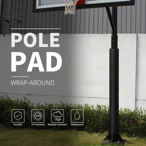 Vista 5 de Almohadilla redonda universal para bastones de baloncesto de 3 a 4 pulgadas, duradera, resistente a la intemperie, impermeable, para protección