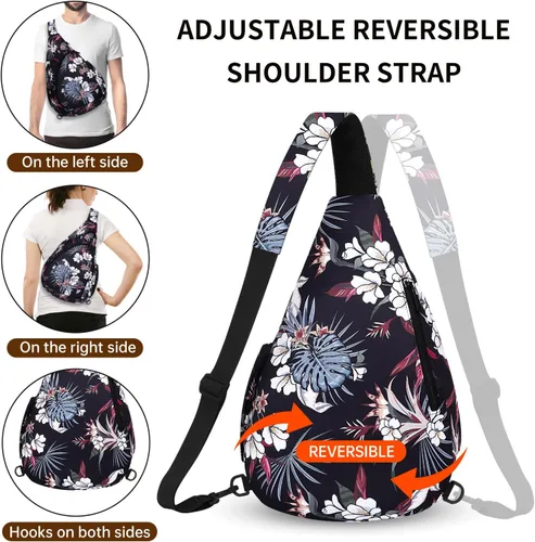Vista 5 de HUA ANGEL Bolso bandolera, bolso cruzado de moda para el pecho, mochila de viaje, senderismo, gimnasio, mochila casual