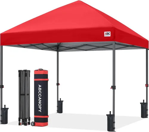 Vista 17 de ABCCANOPY Tienda de campaña desplegable de 10 x 10, protección contra la Beige