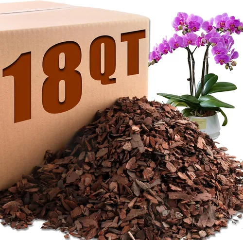 Vista 7 de AVALUTION Corteza para macetas de orquídeas: corteza de orquídea orgánica de 3 cuartos para plantas, todos los chips de madera de corteza de pino