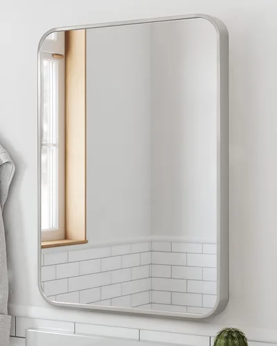Vista 10 de Design House Isla - Espejo rectangular para pared, 30 pulgadas de alto x 20 pulgadas de largo, marco de metal moderno, para sala de estar