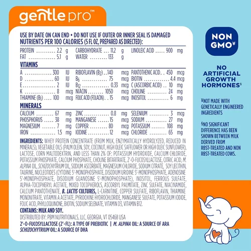 Vista 5 de Good Start Dr. Brown’s Gentle Pro, fórmula infantil en polvo, para estómagos sensibles, fácil digestión y heces más suaves, fórmula infantil