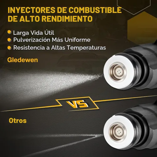 Vista 2 de Inyector de combustible, 4 agujeros, 6 piezas para Jeep Wrangler Cherokee Grand Cherokee Comanche 4.0 1987-1998 Reemplazar # 0280155703