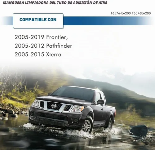 Vista 4 de Manguera de admisión de aire Nissan - Compatible con Frontier 2005-2017, Pathfinder 2005-2012, Xterra 2005-2015 - 4.0L - Reemplaza #696-009