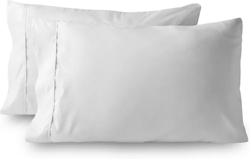 Vista 16 de Fundas de almohada – Juego de 2 fundas de almohada de algodón de 600 hilos, calidad de algodón, sedoso y suave, sin arrugas