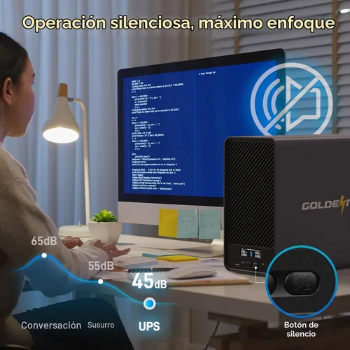 Vista 9 de GOLDENMATE 2000VA/1600W Litio UPS Respaldo de batería y protector contra Gris