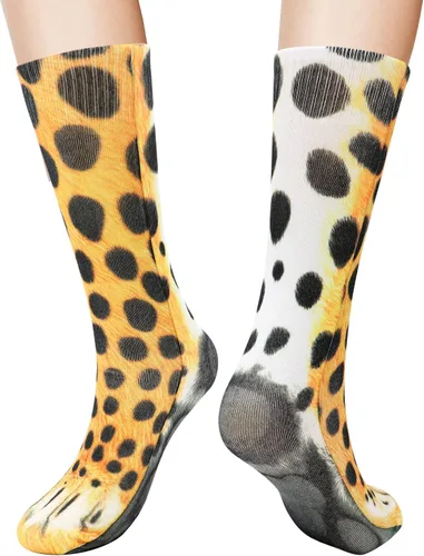 Vista 2 de Divertidos calcetines de patas de animal para intercambio de regalos.