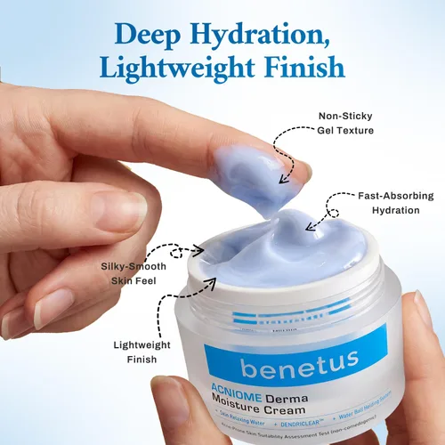 Vista 5 de ACNIOME Gel hidratante para el cuidado de los poros, hidratación ligera sin aceite para pieles grasas y sensibles, con ácido salicílico, niacinamida