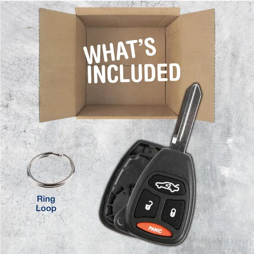 Vista 9 de KeylessOption Carcasa de Reemplazo para Llavero Compatible con Chrysler 300 Aspen 2005 2006 2007 2008 2009, Dodge Charger Durango, Jeep Commander