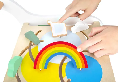 Vista 5 de Small Foot Wooden Toys - Andador de elefante dulce prémium y centro de actividades 5 en 1 diseñado para niños pequeños de 12 meses en adelante