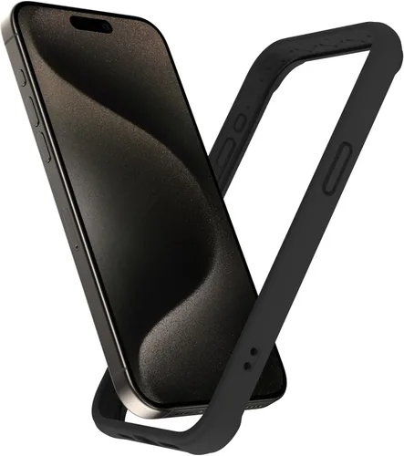 Vista 66 de Funda de silicona líquida para iPhone 12/12 Pro de 6.1 pulgadas, color negro [Absorción de golpes] [Protección de borde elevado]