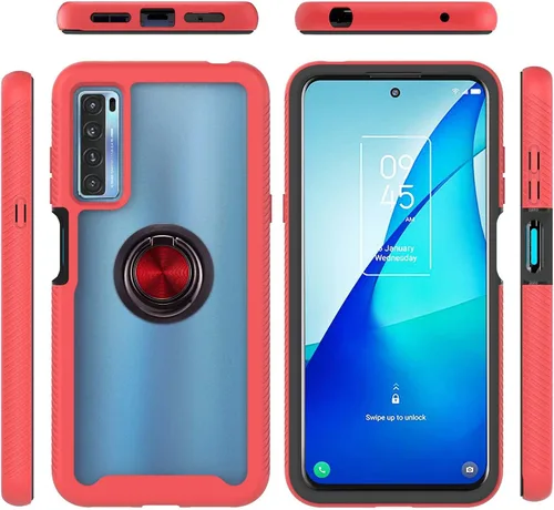 Vista 55 de Funda compatible con Xiaomi Poco X3 NFC, compatible con Xiaomi Poco X3 Pro/Poco X3 Ring Stand 3 en 1, color negro
