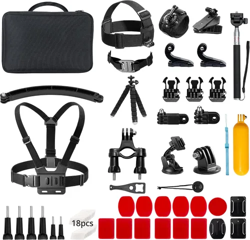 Vista 3 de AKASO Cámara de acción Brave 4 Pro con kit de accesorios 60 en 1