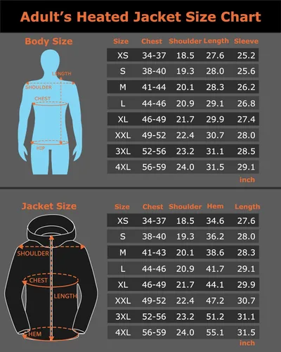 Vista 6 de Venustas Sudadera con capucha térmica, batería de 7.4 V (unisex), chaqueta térmica para mujeres y hombres