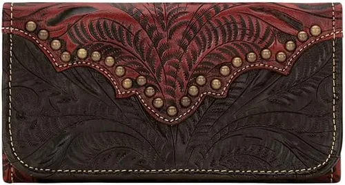Vista 5 de American West Cartera de tres pliegues Annie's Secret para mujer, color marrón antiguo, talla única