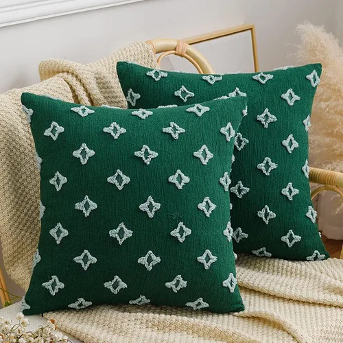 Vista 18 de vctops Juego de 2 fundas de cojín decorativas de algodón estilo bohemio copetudo, súper suaves y cómodas para sofá, cama, automóvil