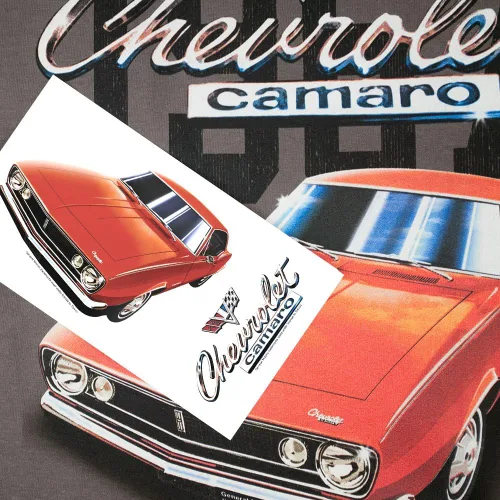 Vista 6 de Popfunk Camiseta clásica para coche Chevy Camaro 1967