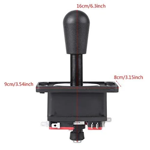 Vista 3 de Walfront Joystick Arcade, joystick duradero de estilo americano de 48 vías con piezas de repuesto de microswitch para máquina de juegos de arcade