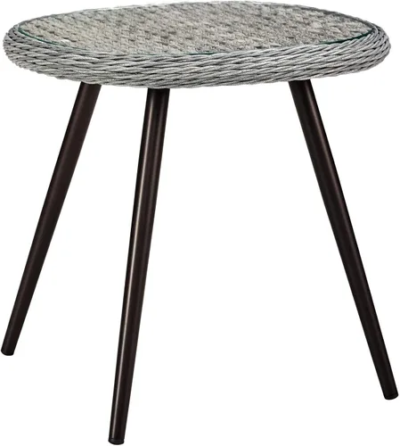 Vista 11 de Modway EEI-3176-GRY-GRY-SET - Sillón Endeavor de mimbre para patio al aire libre, 2 sillones, gris
