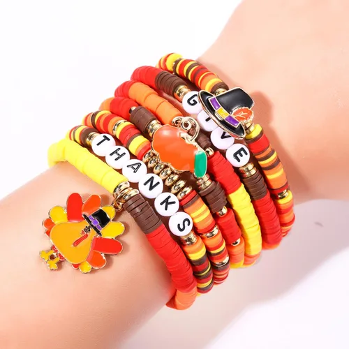 Vista 18 de Surfer Heishi - Pulseras apilables para mujer, apilables, de vinilo arcoíris, disco de arcilla, pulseras elásticas para la amistad, joyería bohemia