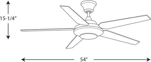 Vista 11 de Progress Lighting P2539-2030K AirPro Signature Plus II Ventiladores de techo, 5 cuchillas, bronce