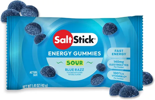 Vista 6 de SaltStick Gomitas energéticas con electrolitos, manzana verde, gomitas de electrolitos fáciles de masticar, masticables energéticos que saben muy