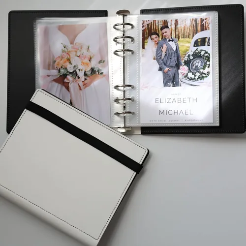 Vista 34 de Álbum de Fotos de Cabina de Fotos 2x6 - Cuaderno con Purpurina de 6 Anillos Carpeta Brillante con 20 Fundas para Fotos de 2 por 6 - Se Adapta a 80