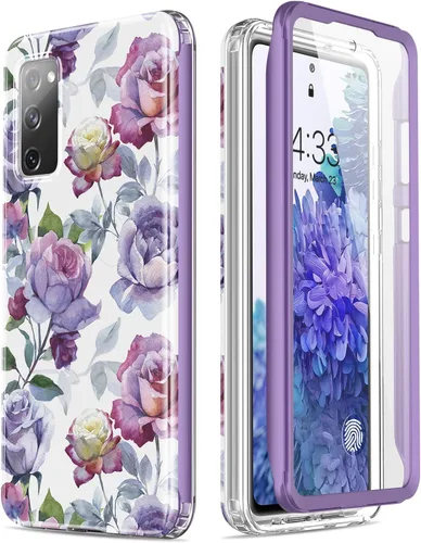 Vista 15 de Esdot Funda compatible con Samsung Galaxy S20 FE con protector de pantalla integrado, con diseño de moda para mujeres y niñas, funda protectora