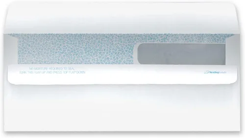 Vista 10 de NextDayLabels Sobres de doble ventana #8 – Paquete de 100 sobres de negocios listos para sellar con tinte de seguridad – Sobres autosellantes