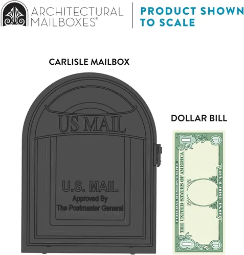 Vista 13 de ARCHITECTURAL MAILBOXES - Buzón de correo de montaje en poste 8760B-10 Carlisle, mediano, color negro