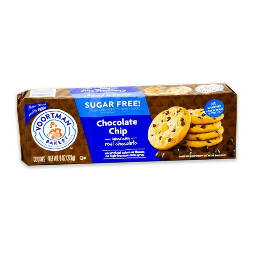Vista 3 de Amantes de las chispas de chocolate, galletas Voortman sin azúcar con chispas de chocolate (6, paquetes de 8 onzas) - Delicioso chocolate real