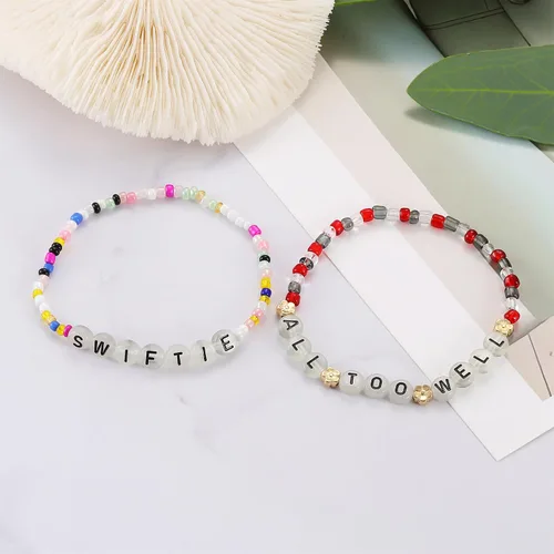 Vista 6 de HSWYFCJY Pulsera de título de canción de álbum para mujer, pulseras inspiradas en TS para amantes de la música, regalos para fanáticos del cantante