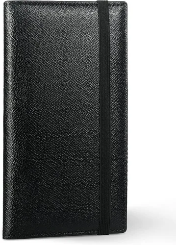 Vista 123 de Yarnic Funda para chequera personal, soporte para chequera con soporte para bolígrafo y divisor de plástico transparente integrado para cheques Rosa