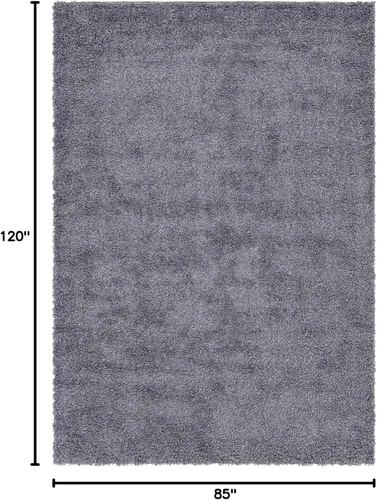 Vista 324 de Unique Loom Colección Davos Shag - Alfombra Lino