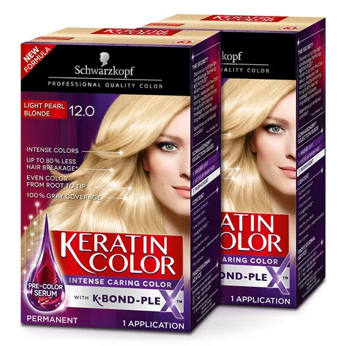 Vista 18 de Schwarzkopf Keratin Color - Crema permanente para el cabello, 4.5 castaño dorado medio
