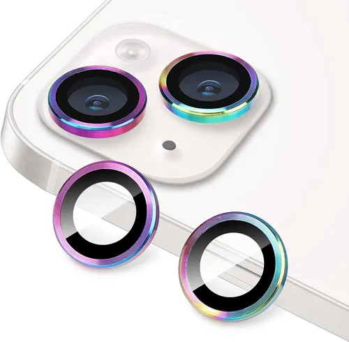 Vista 16 de Protector de Lente de Cámara para iPhone 13 Mini/iPhone 13, Vidrio Templado 9H Anti-Rayones Protector de Pantalla de Cámara de Metal a Prueba