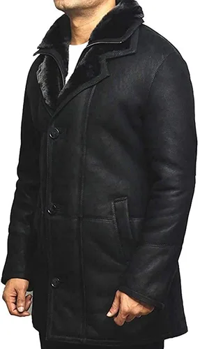 Vista 4 de BRANDSLOCK Gabardina de piel de oveja auténtica para hombre