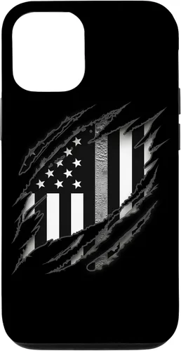 Vista 28 de Correctional Correctional Officers Silver Line - Carcasa para iPhone 16 con la bandera estadounidense
