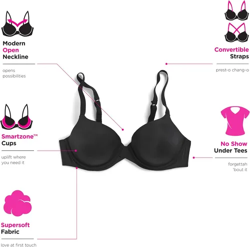 Vista 5 de Maidenform One Fab Fit Underwire, camiseta Demi, sujetadores convertibles para mujer