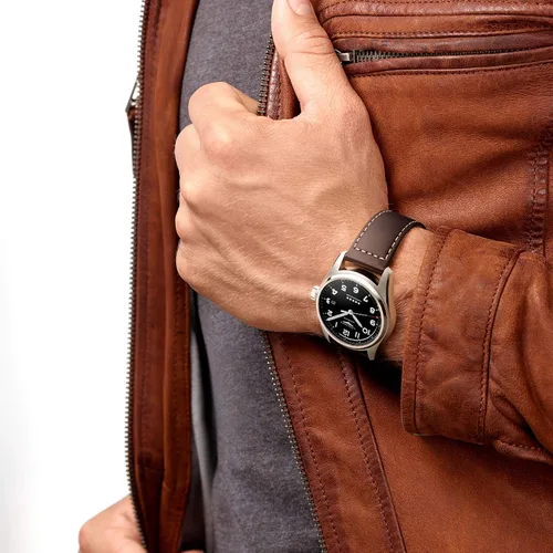 Vista 5 de Longines Espíritu automático esfera negra reloj de los hombres L3.811.4.53.0