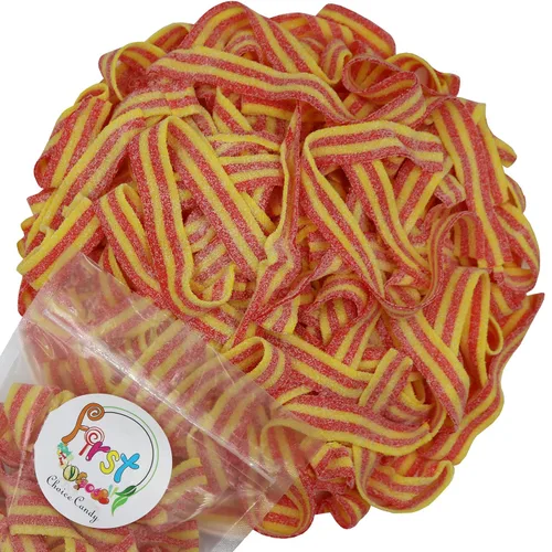 Vista 5 de Cinturones de Gomitas Ácidas de Varios Colores (Azul Baya (Arándano), 1 Libra)