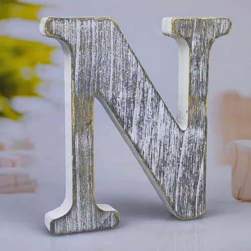 Vista 22 de Letras de madera rústica sin terminar de 8 pulgadas para decoración de pared, letras decorativas de pie en rodajas, decoración de tablero
