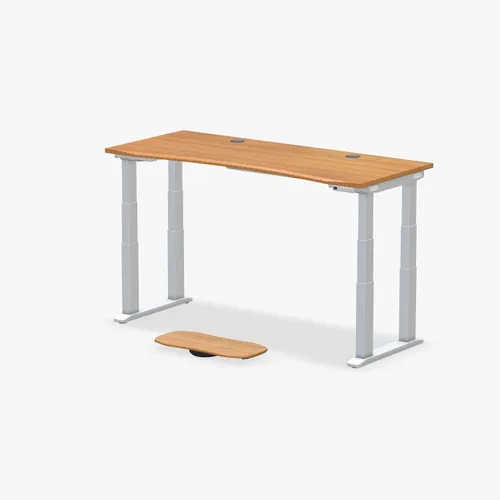 Vista 12 de UPLIFT DESK Bamboo Curve - Escritorio eléctrico de pie V2 (60 x 30 pulgadas), escritorio de pie ajustable de 4 patas, teclado avanzado, ojales