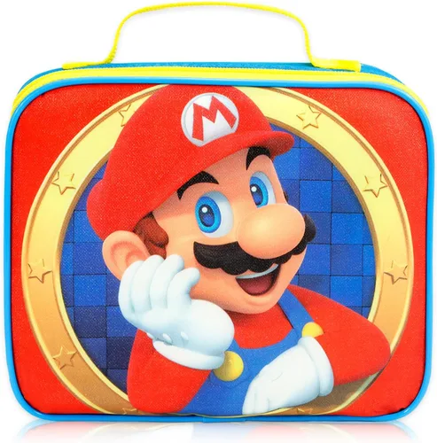 Vista 4 de Super Mario Paquete de mochila con lonchera para niños y más