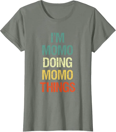 Vista 18 de I'M Momo Doing Momo Things - Camiseta de regalo con nombre personalizado, Negro, S