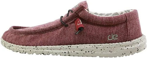 Vista 7 de Zapatos Wally de Hey Dude en varios colores claros, para hombre, mocasines con cordones para hombre, cómodos y ligeros Gris azulado