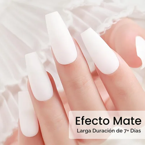Vista 5 de MIZHSE Esmalte de uñas de secado rápido, esmalte de uñas blanco lechoso secado al aire rápido