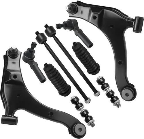 Vista 206 de Detroit Axle - Kit de suspensión delantera de 10 piezas para Chevrolet Trailblazer GMC Envoy 2004-2007 2005 2006 Soportes de brazo de control