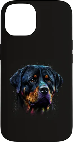 Vista 4 de Rottweiler Dog Face Watercolor Colorful Art Hand Drawn Case for iPhone 17